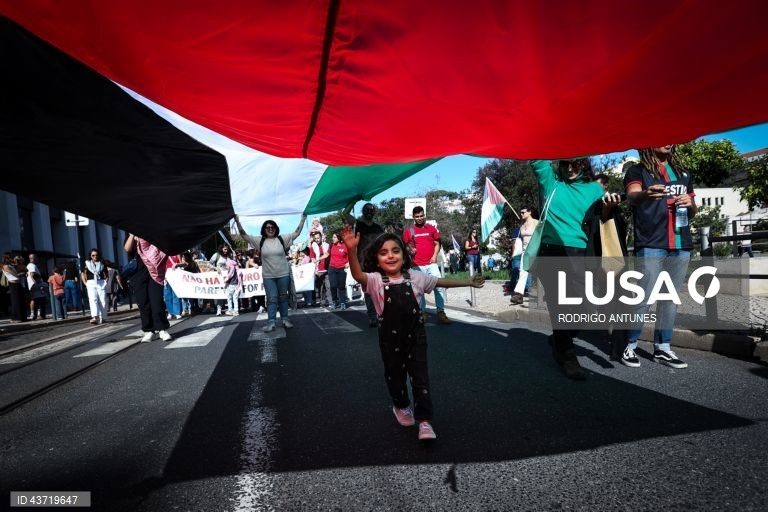 Manifestação "Palestina Livre! Paz no Médio Oriente"