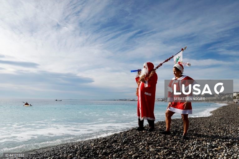 Banho tradicional do Natal em França