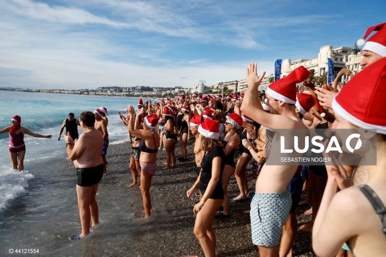 Banho tradicional do Natal em França
