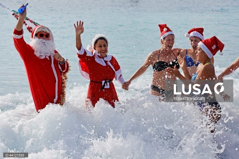 Banho tradicional do Natal em França