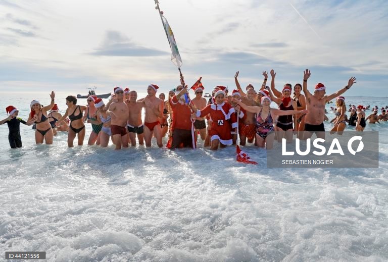 Banho tradicional do Natal em França