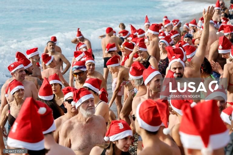 Banho tradicional do Natal em França