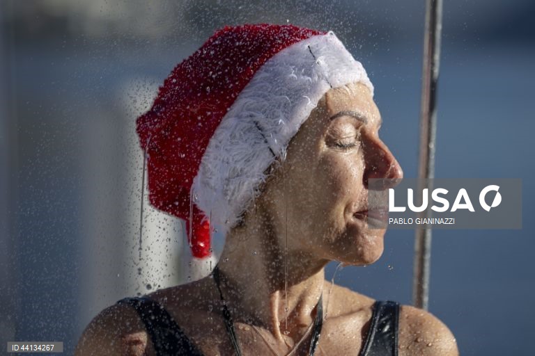 Suiça: Banho de inverno no Lago Lugano