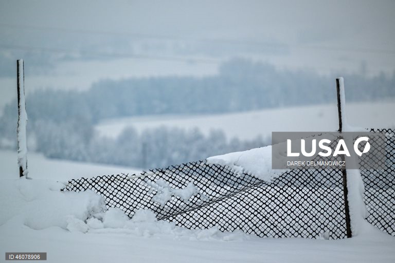 Polónia: Forte nevão no sudeste