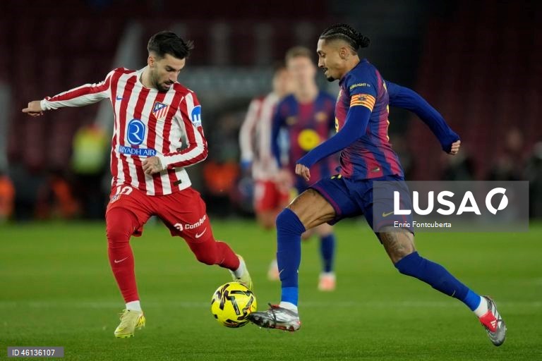 Futebol: Liga espanhola: FC Barcelona - Atlético de Madrid
