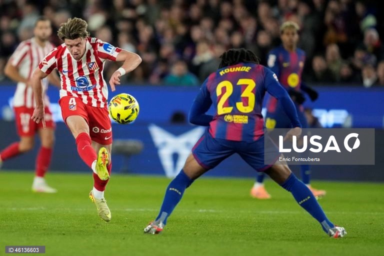 Futebol: Liga espanhola: FC Barcelona - Atlético de Madrid