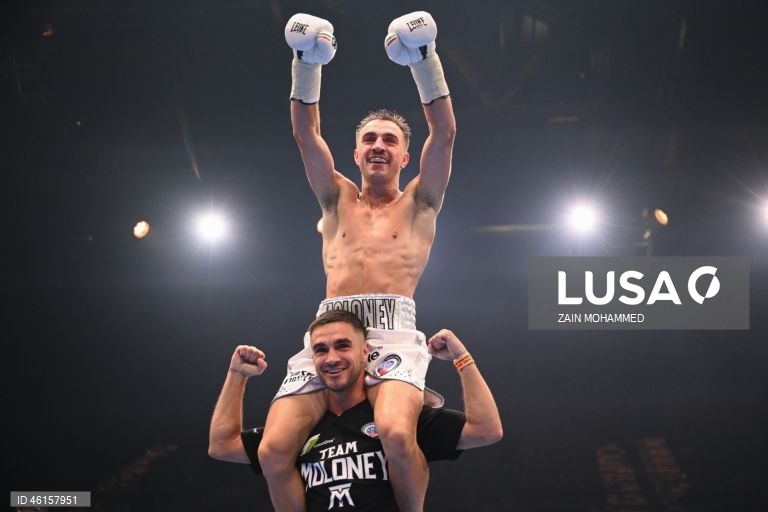 Jason Moloney, da Austrália venceu contra Herlan Gomez, das Filipinas, durante a luta pelo título WBC Australasian Bantamweight 2025 no Gold Coast Convention Centre, em Broadbeach, Austrália.