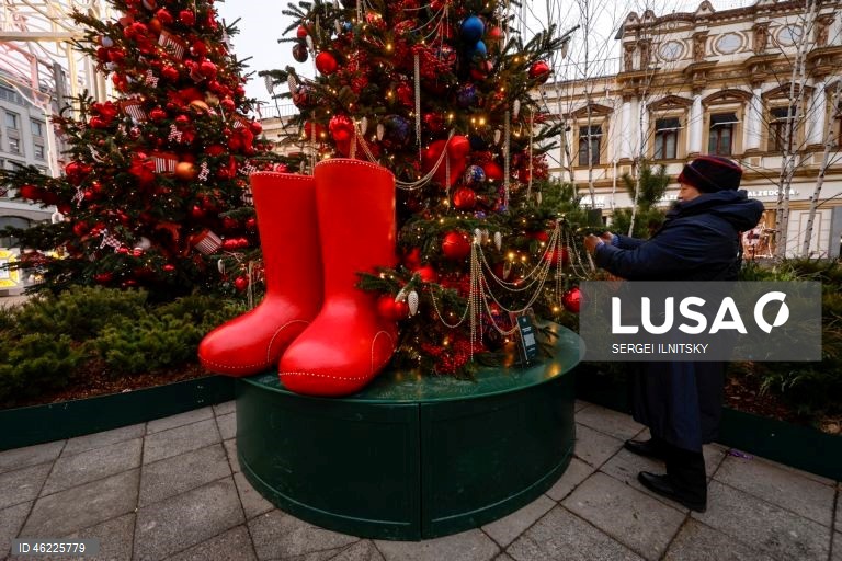 Rússia: Decorações de Natal em Moscovo