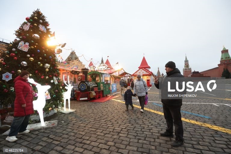 Rússia: Decorações de Natal em Moscovo
