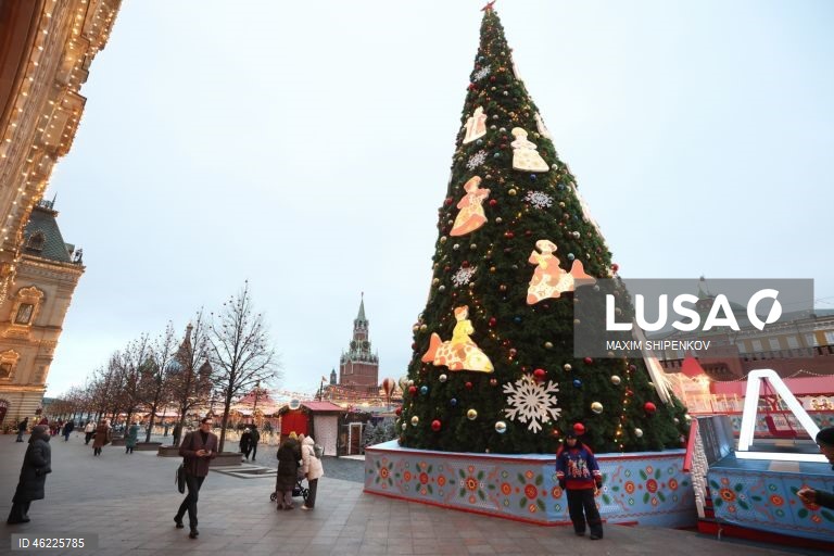 Rússia: Decorações de Natal em Moscovo