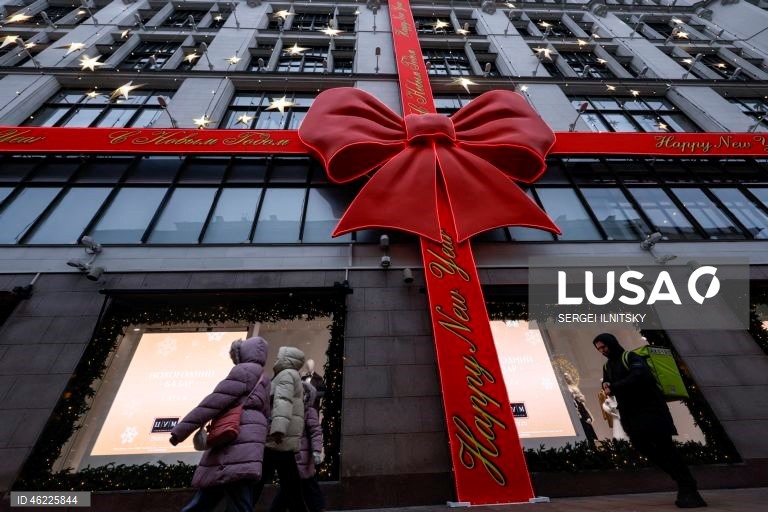 Rússia: Decorações de Natal em Moscovo