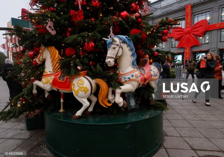 Rússia: Decorações de Natal em Moscovo