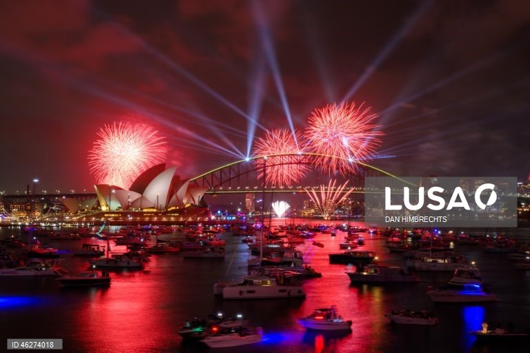 Fogo de artifício de Ano Novo em Sydney, Austrália