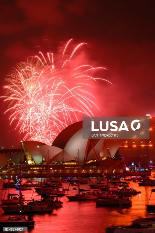 Fogo de artifício de Ano Novo em Sydney, Austrália
