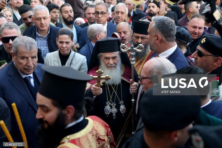 Palestina: Cristãos ortodoxos celebram o nascimento de Jesus Cristo na Igreja da Navidade em Belém