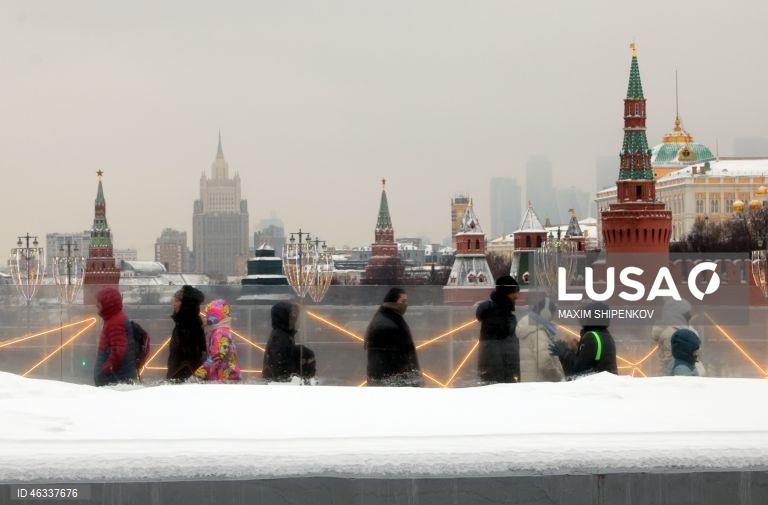 Rússia: Neve em Moscovo