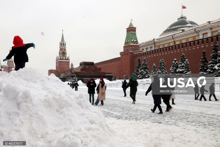 Rússia: Neve em Moscovo