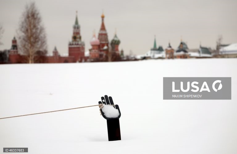 Rússia: Neve em Moscovo