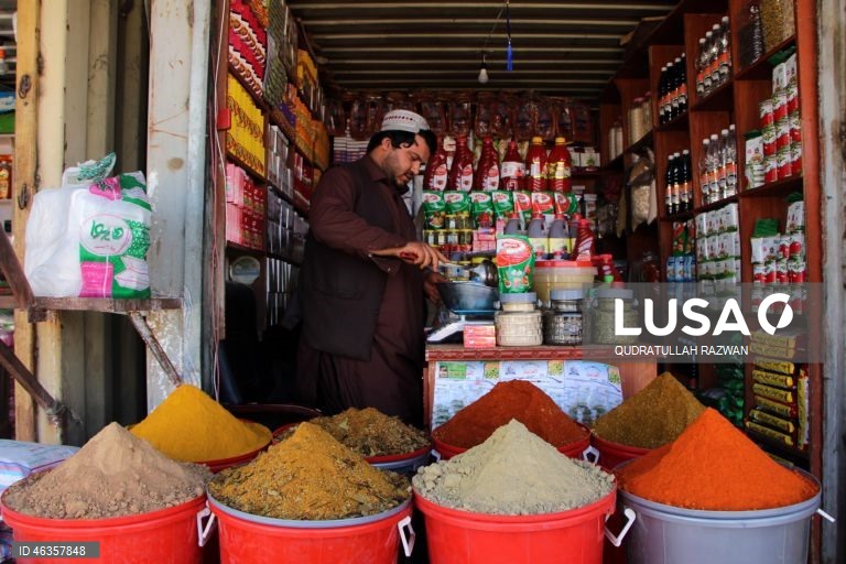 Afeganistão: Mercado tradicional em Kandahar