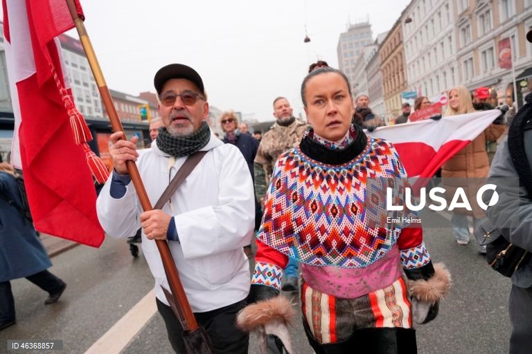 Dinamarca: Manifestação em Copenhaga contra as pretensões de Trump em relação à Gronelândia