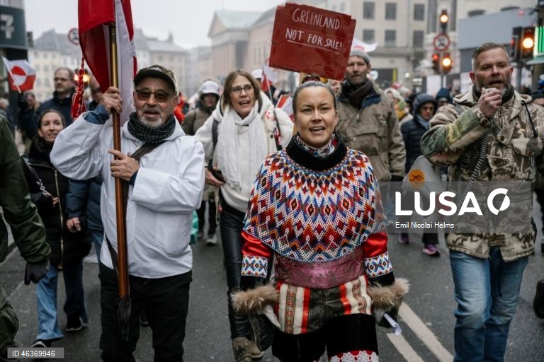 Dinamarca: Manifestação em Copenhaga contra as pretensões de Trump em relação à Gronelândia