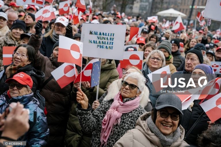 Dinamarca: Manifestação em Copenhaga contra as pretensões de Trump em relação à Gronelândia