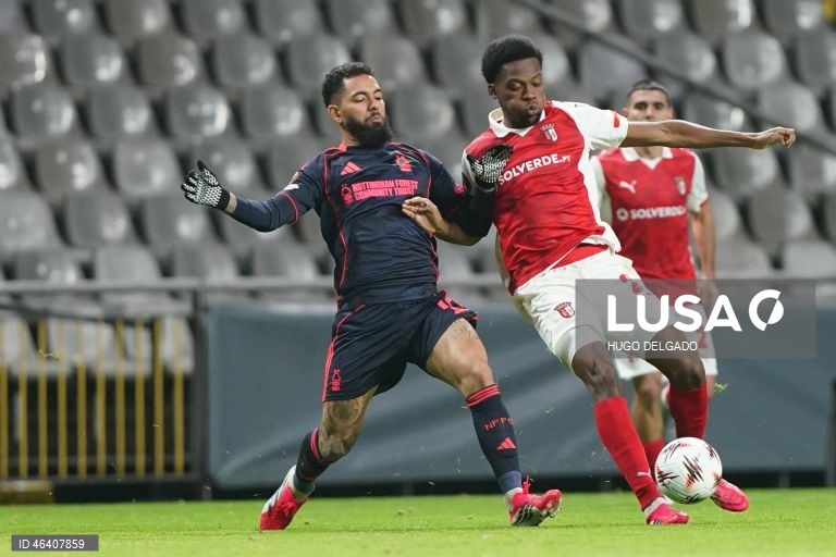 Futebol: Liga Europa - Sporting de Braga vs Nottingham Forest 