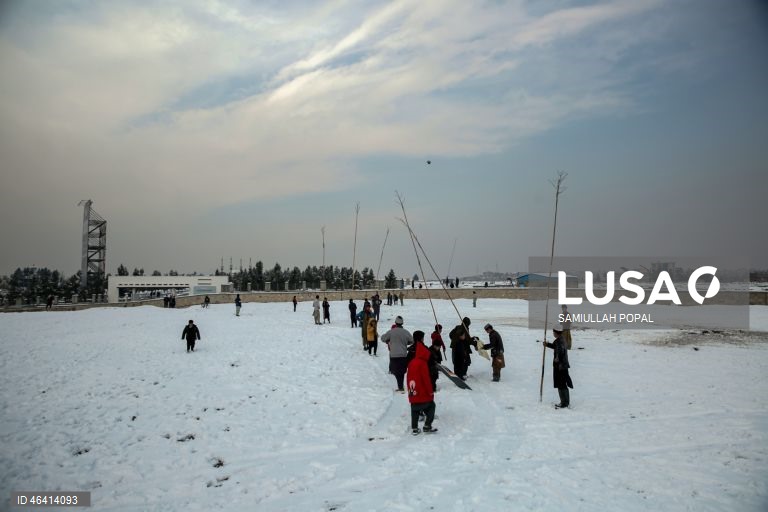 Afeganistão: Neve em Cabul
