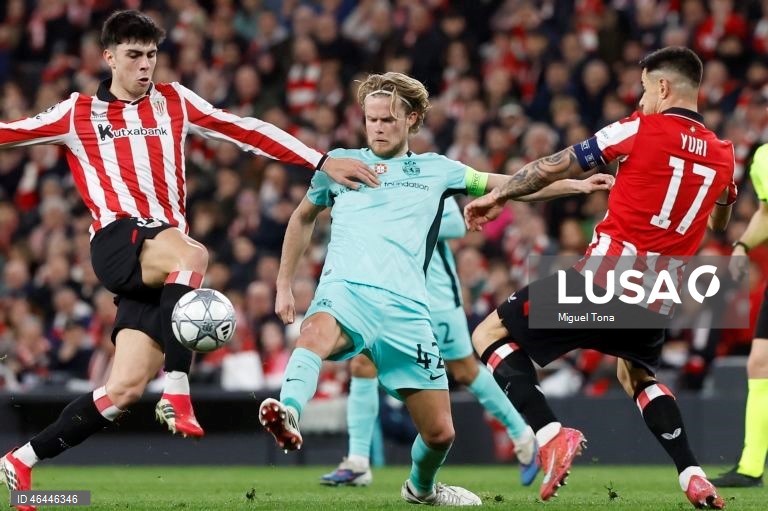 O Sporting apurou-se hoje para os oitavos de final da Liga dos Campeões de futebol, ao vencer o Athletic Bilbau, por 3-2, na última jornada da fase de liga, com um golo de Alisson Santos, aos 90+4 minutos.