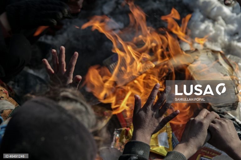 Afganistão: Famílias deslocadas vivem em abrigos temporários durante o inverno rigoroso em Cabul