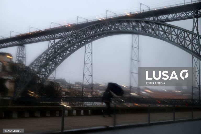 Rio Douro na zona da Ribeira no Porto