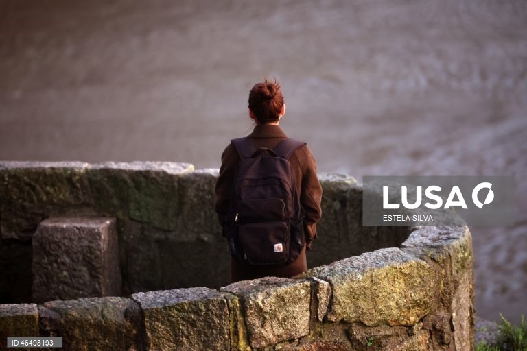 Rio Douro na zona da Ribeira no Porto