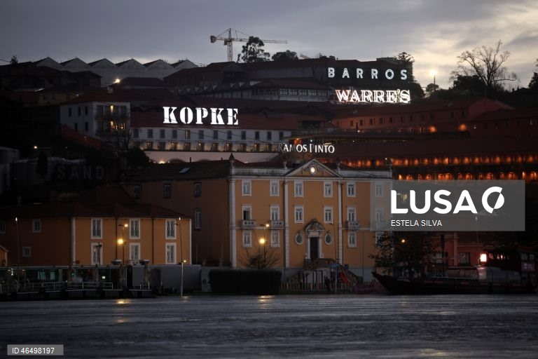 Rio Douro na zona da Ribeira no Porto