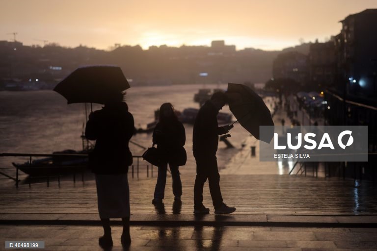 Rio Douro na zona da Ribeira no Porto