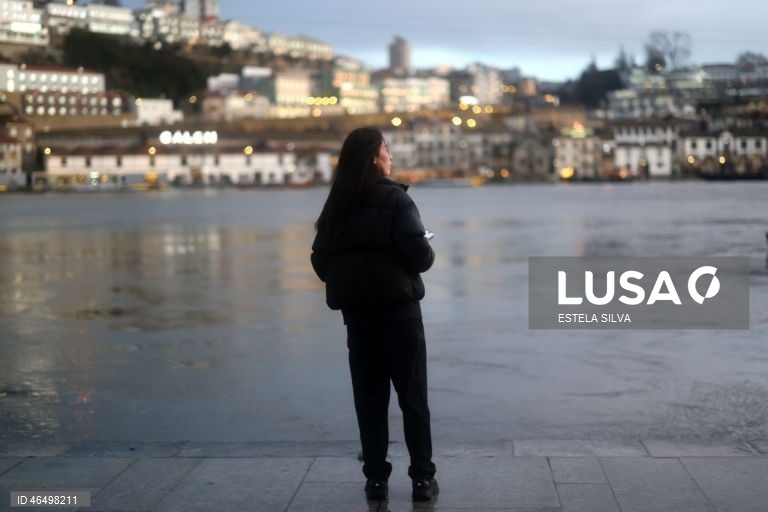 Rio Douro na zona da Ribeira no Porto