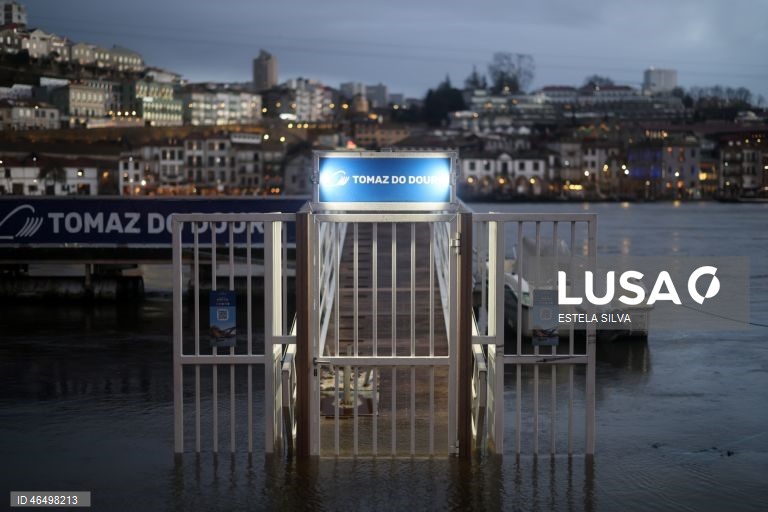 Rio Douro na zona da Ribeira no Porto