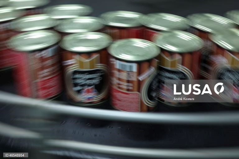 Processo de fabricação de salsichas na fábrica de Indústria e Comércio de Carnes, Sicasal, em Vila Franca do Rosário, Mafra.