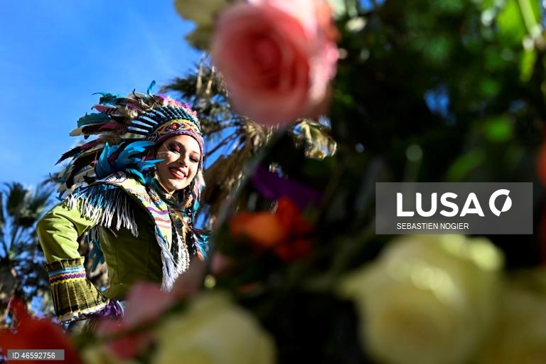 França: Desfile das Flores em Nice.