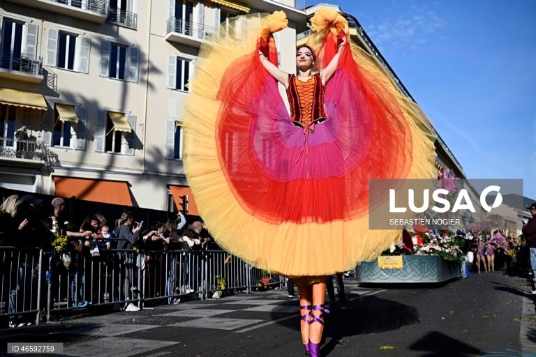 França: Desfile das Flores em Nice.