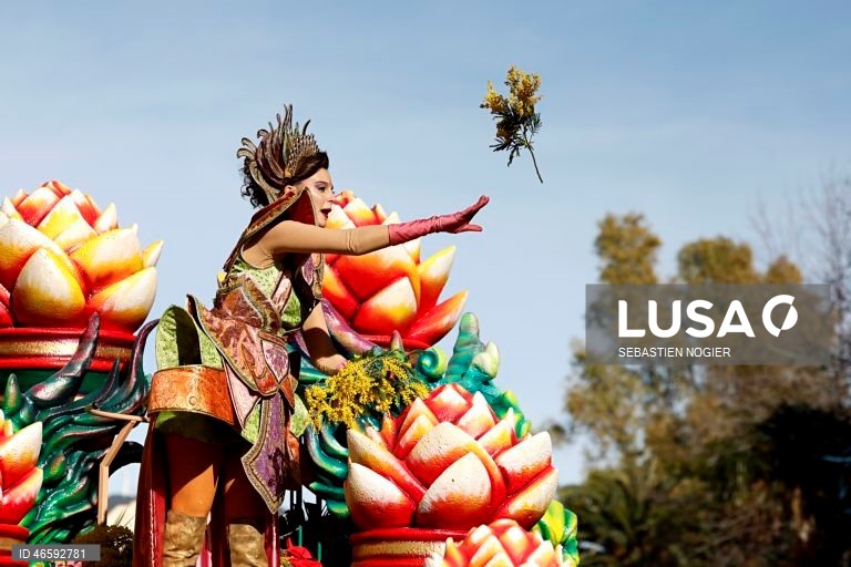 França: Desfile das Flores em Nice.