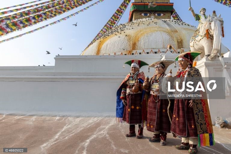 Neapal: Budistas do distrito de Humla celebram o ano novo em Katmandu