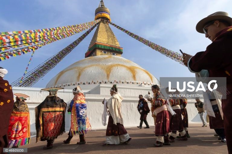 Neapal: Budistas do distrito de Humla celebram o ano novo em Katmandu