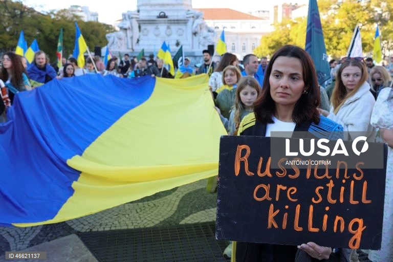 Lisboa: Marcha pela proteção das crianças ucranianas.