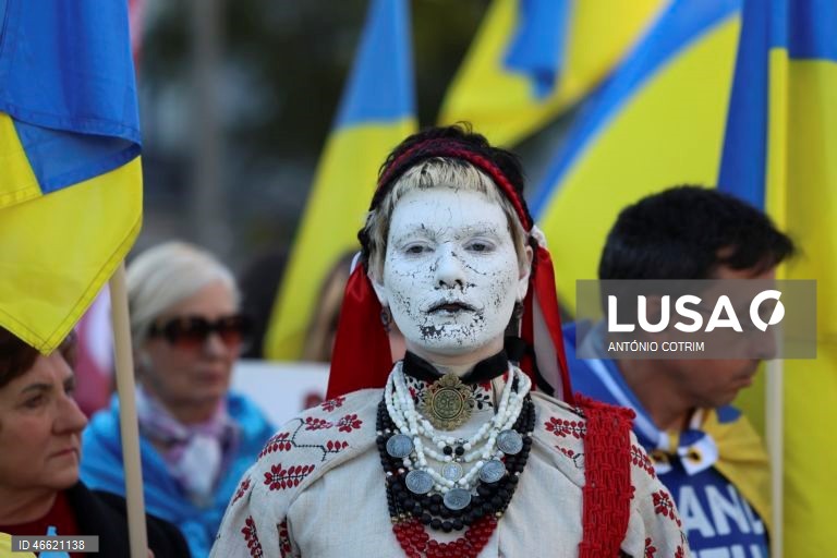 Lisboa: Marcha pela proteção das crianças ucranianas.