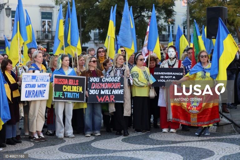 Lisboa: Marcha pela proteção das crianças ucranianas.