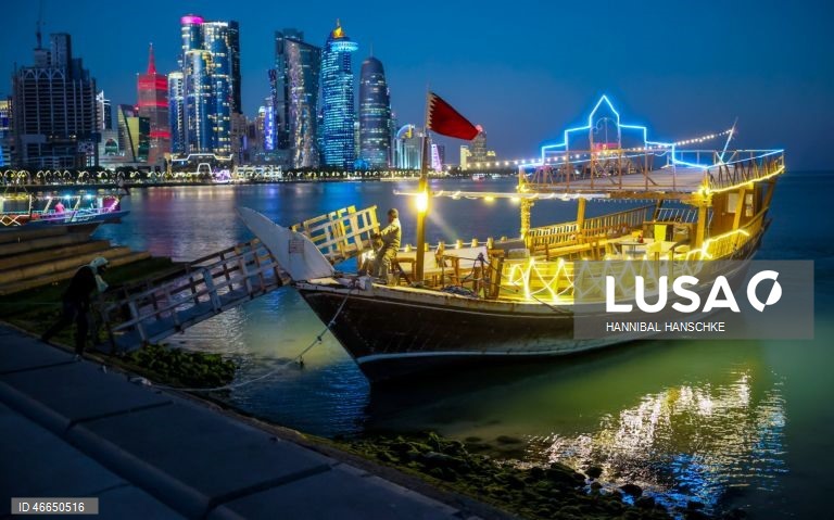 Qatar: Pôr do sol em Doha