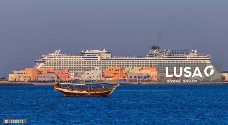 Qatar: Pôr do sol em Doha