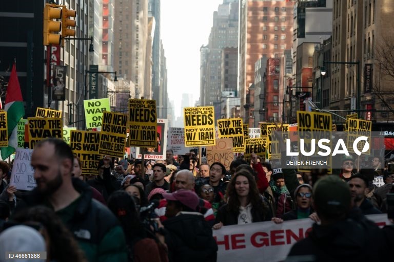 EUA: Manifestação em Nova Iorque contra a intervenção americana no Irão