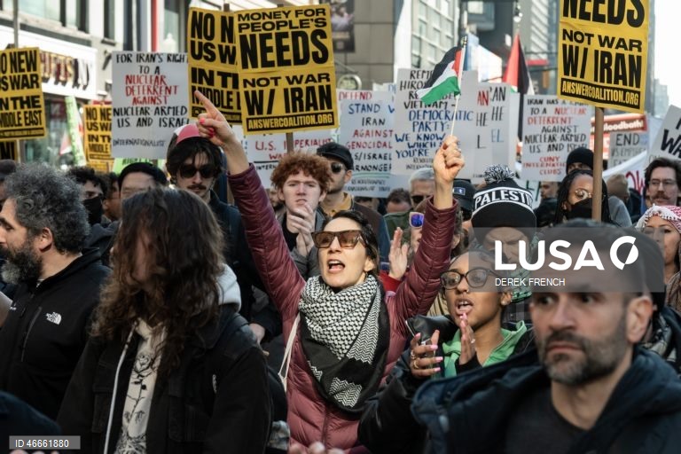 EUA: Manifestação em Nova Iorque contra a intervenção americana no Irão