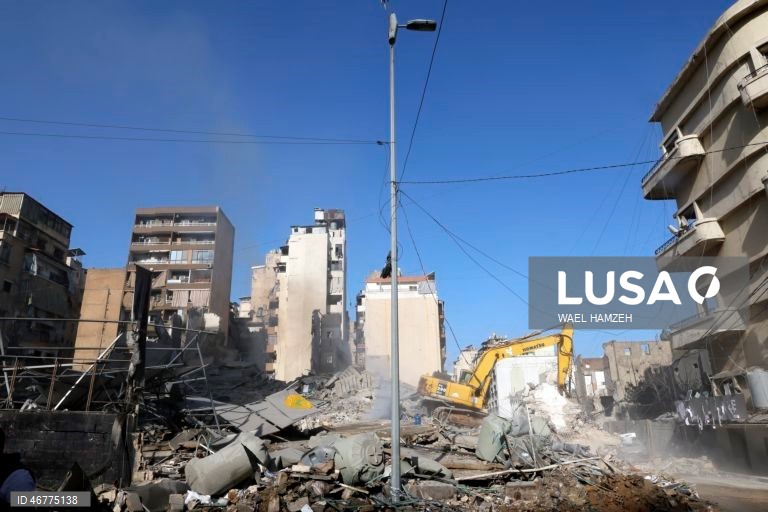 Ataque israelita atinge o bairro de Bashura, no centro de Beirute